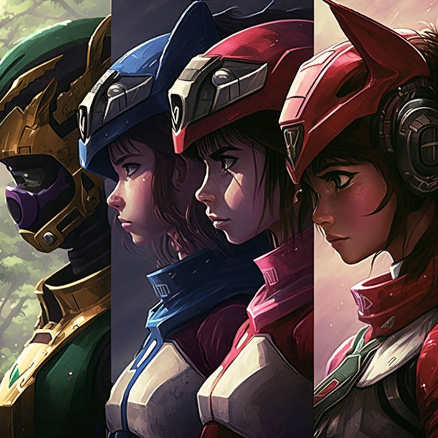 Anime Power Rangers Anime Style Power Rangers by SubtleRealityShift on DeviantArt