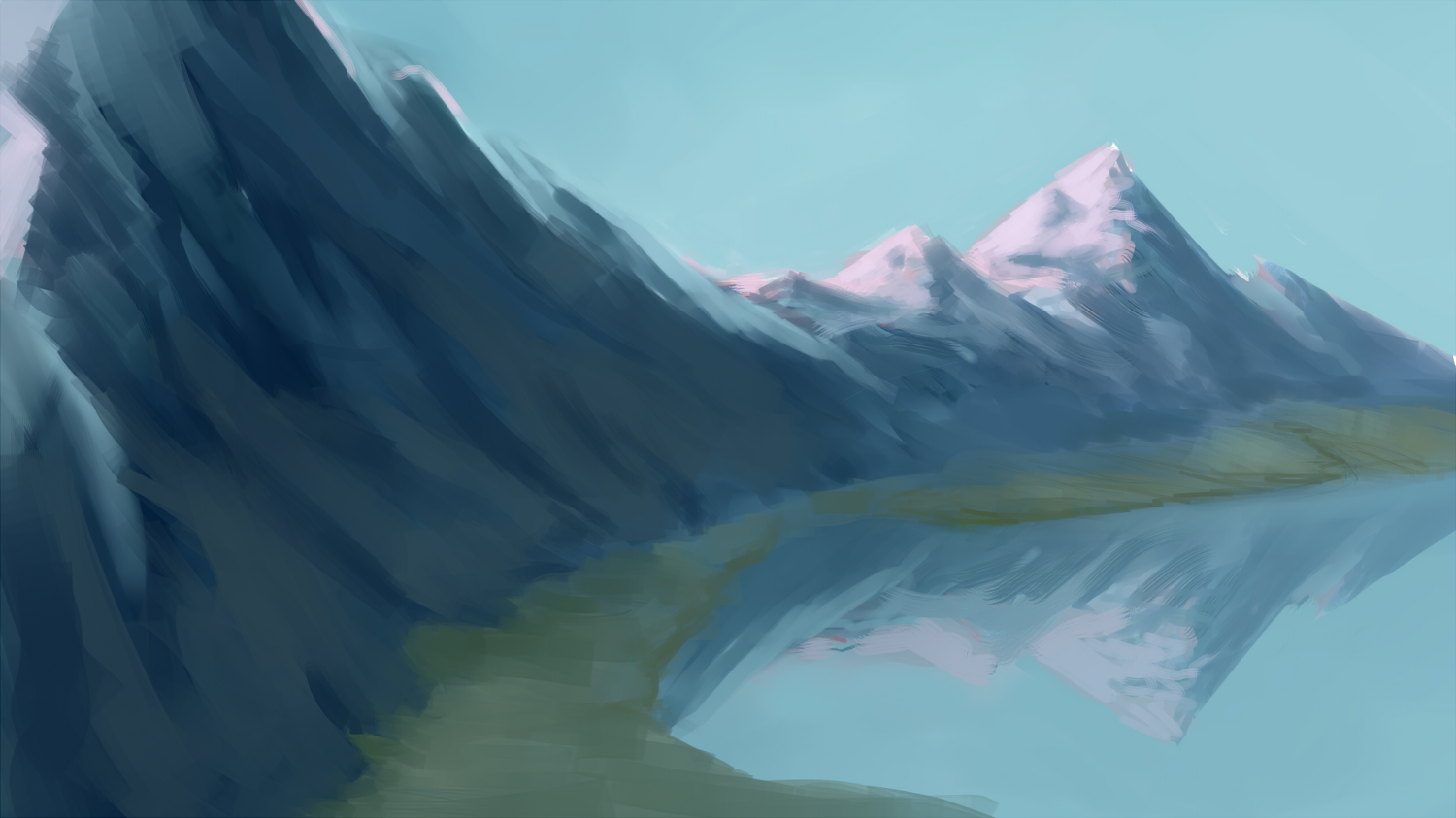 Morning Mountains newer painting