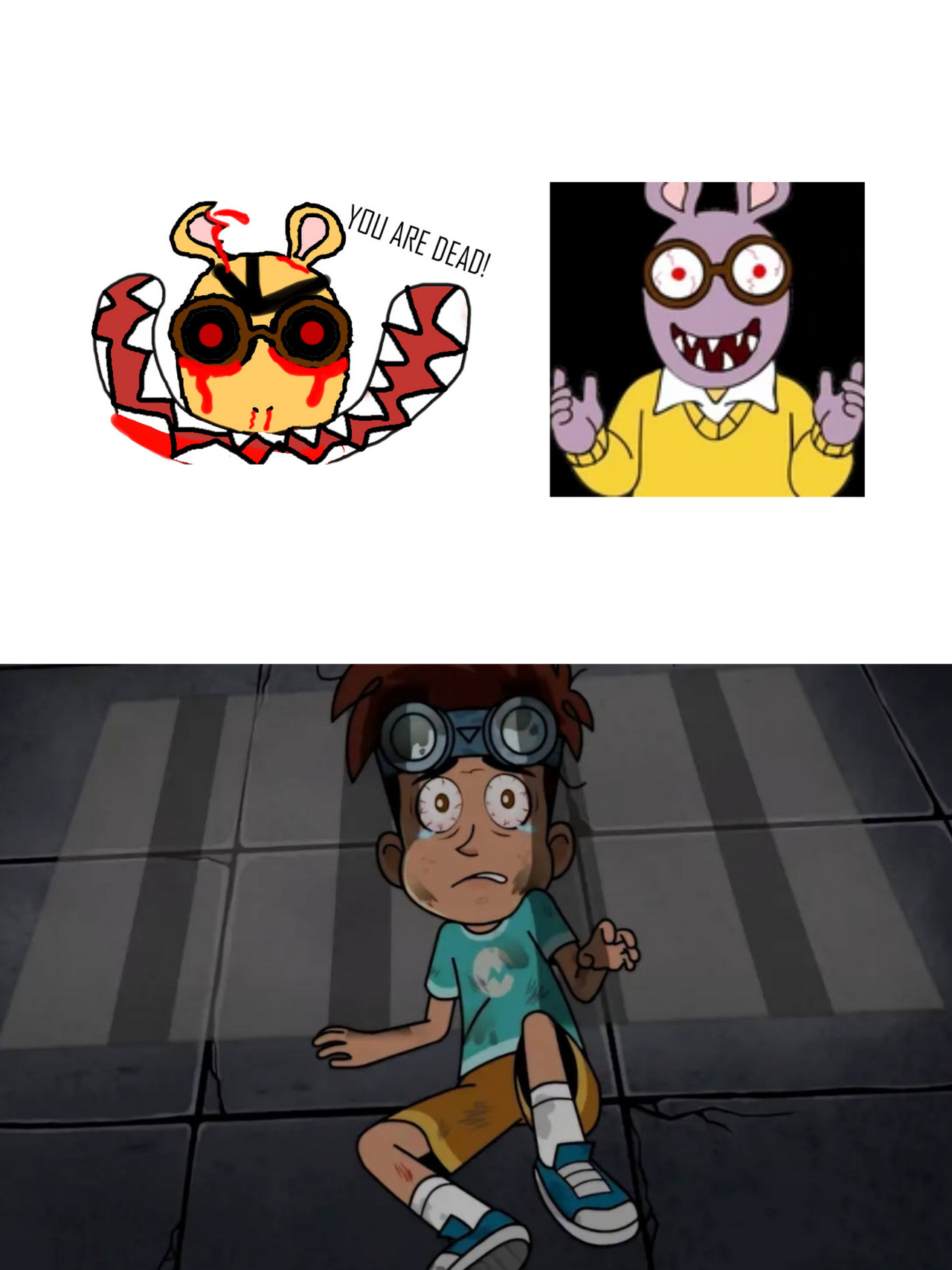 Nicky Roth scares over Scary Arthur by TheBlueHandsomeGuy on DeviantArt