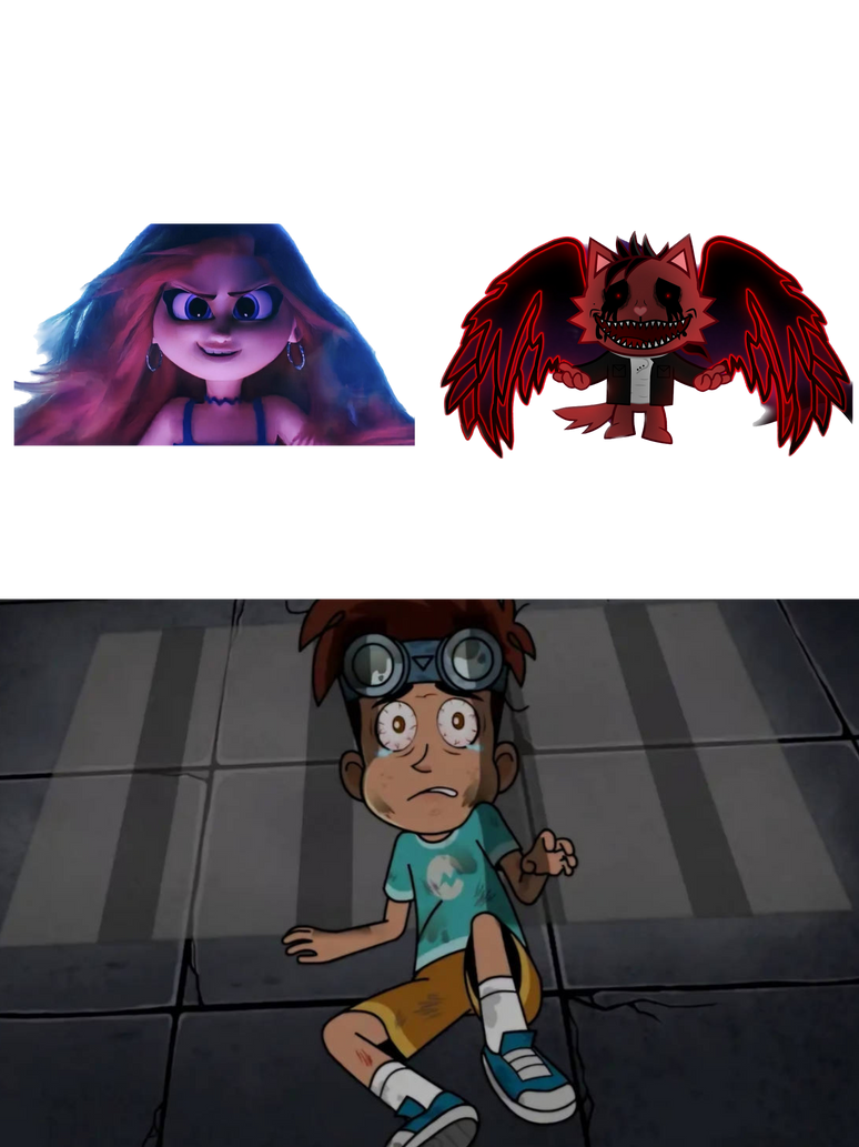 Nicky Roth scares over Chelsea and Xeba by TheBlueHandsomeGuy on DeviantArt