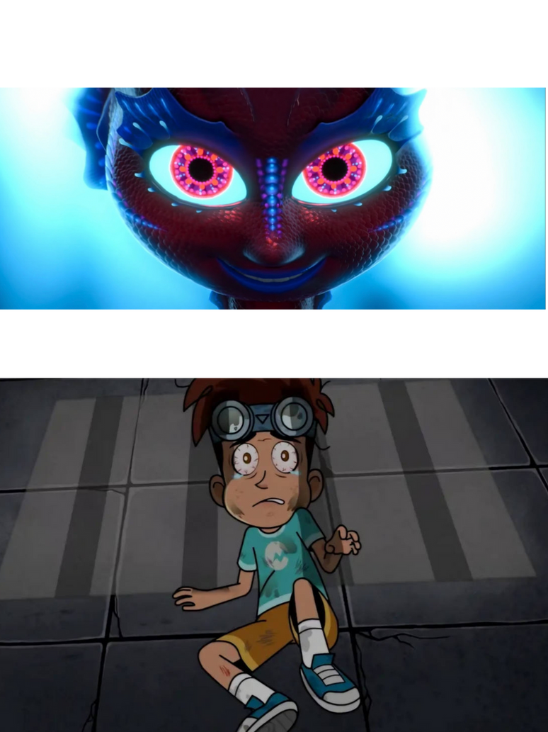 Nicky Roth scares over Nerissa by TheBlueHandsomeGuy on DeviantArt