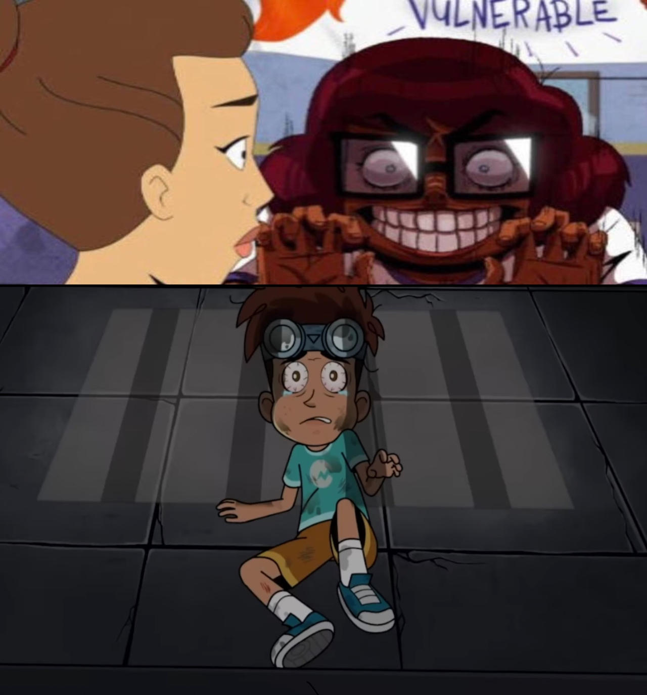 Nicky Roth is Scared of Scary Velma by TheBlueHandsomeGuy on DeviantArt