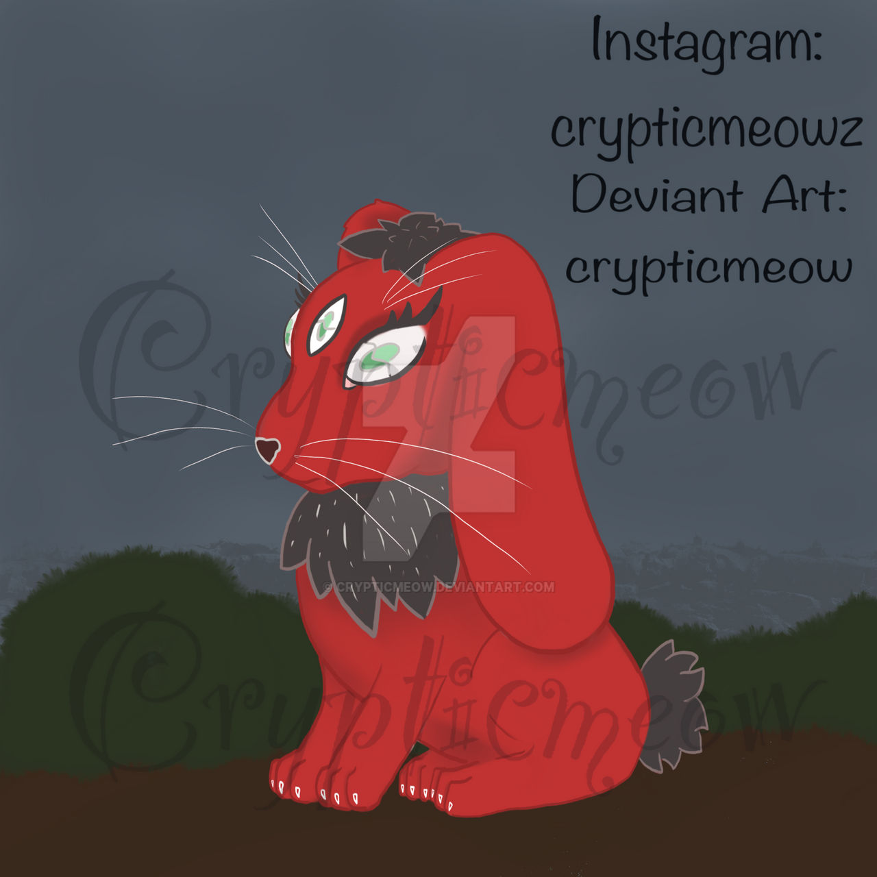 Demon Rabbit Anthro Demon bunny with ultimate vision(adoptable) by crypticmeow on DeviantArt