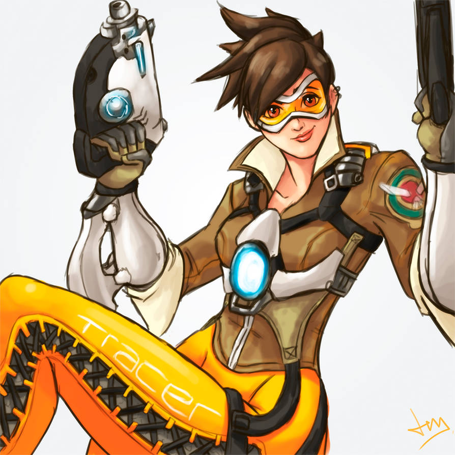 tracer (overwatch and 1 more) drawn by tiny_thanh_truc