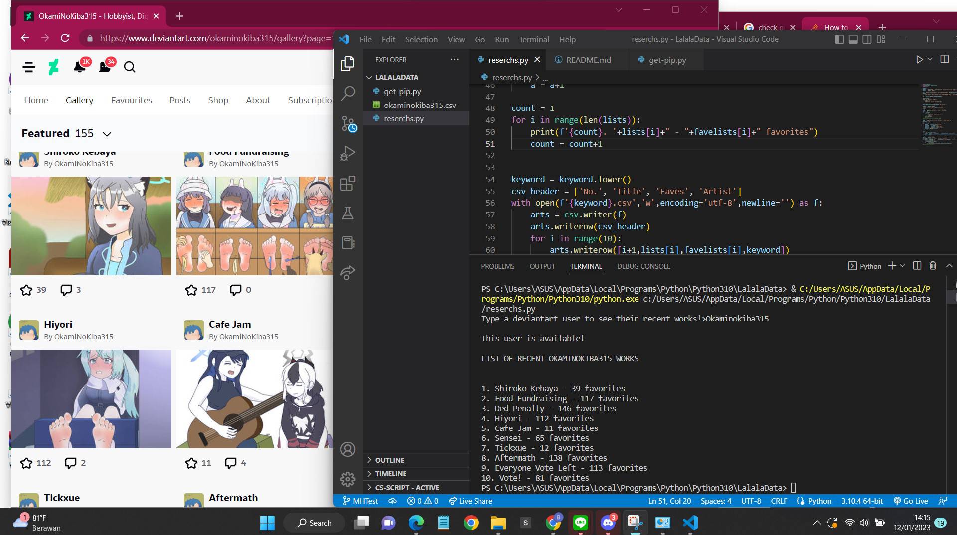 Python Project by OkamiNoKiba315 on DeviantArt