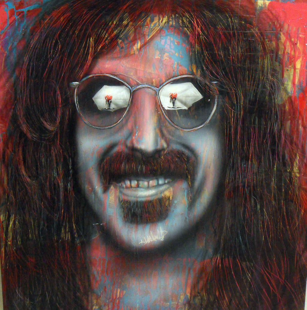 Airbrush and spraypaint -Frank Zappa - Dirty Love