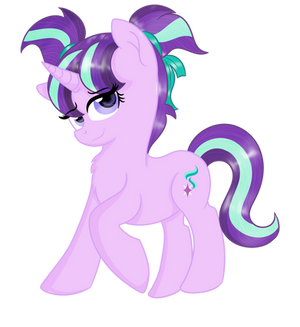 adult Glimmy with pigtails