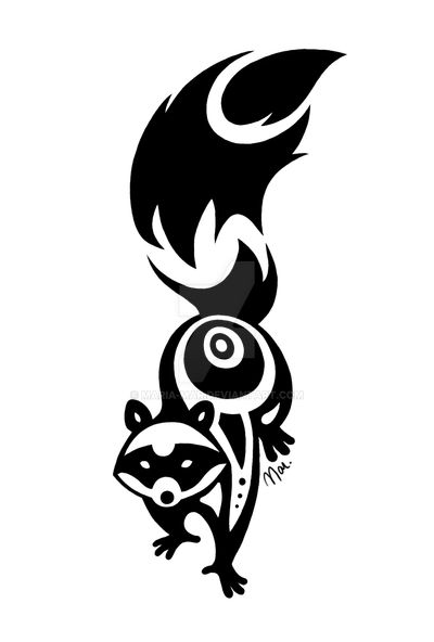 Raccoon Tribal Tattoo