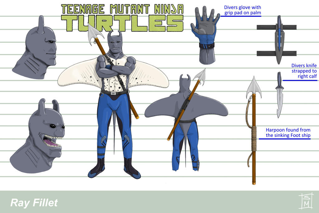 TMNT - Ray Fillet Character sheet by MaxPsychosis on DeviantArt