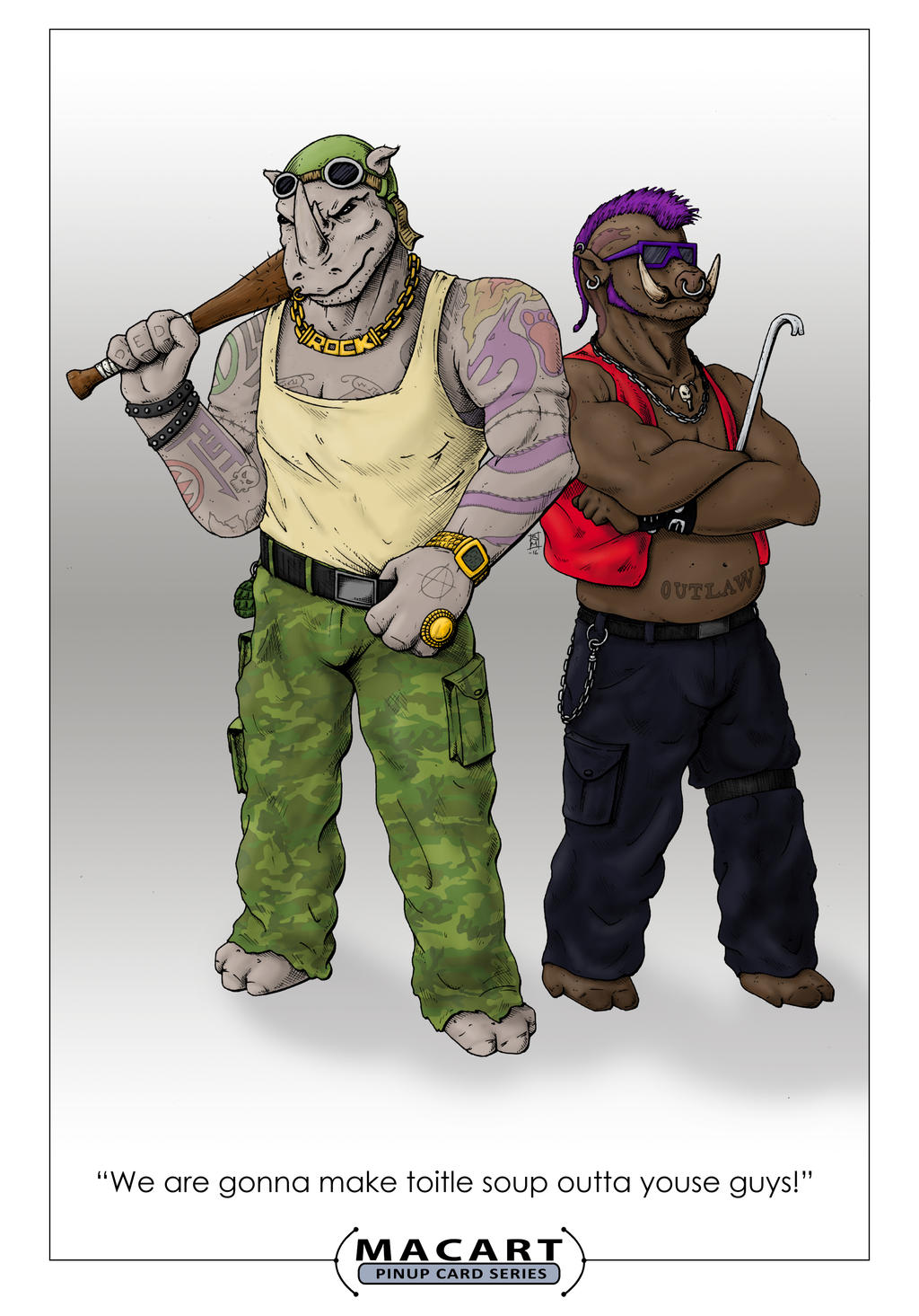 Bebop and Rocksteady Redesign by MaxPsychosis on DeviantArt