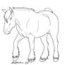 Draft Horse Lineart