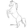 Rearing Horse Lineart