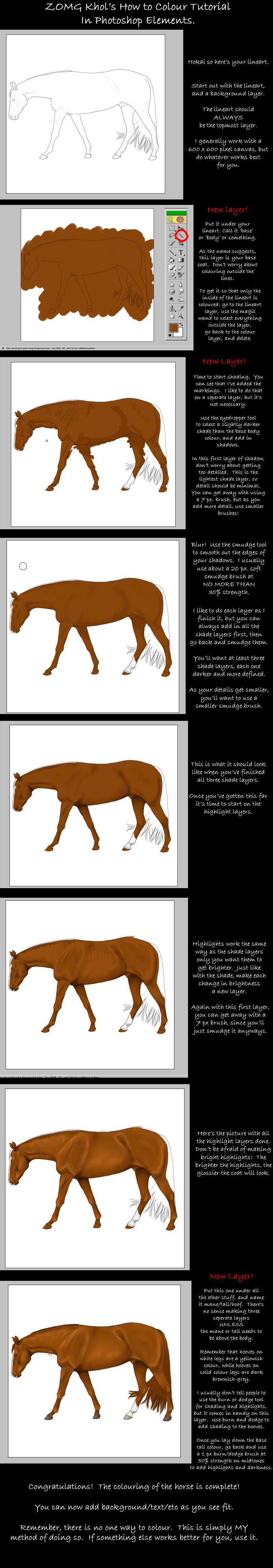 How to Colour Horses