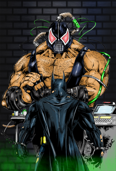 Batman vs Bane Coloured