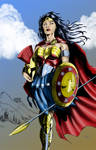 Wonder Woman in Armor by JasonMetcalf Coloured. by Highlander0423