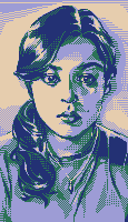 4 Color pixel portrait