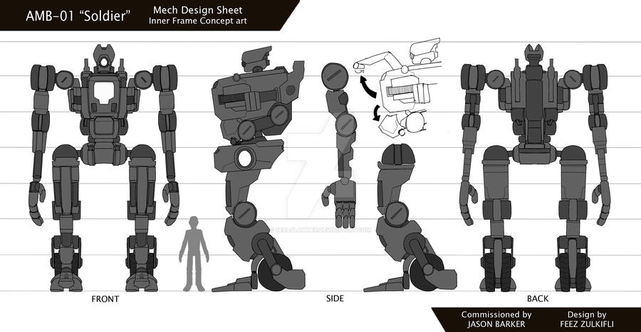 Soldier - mech inner frame design commission by SealSlammer on DeviantArt