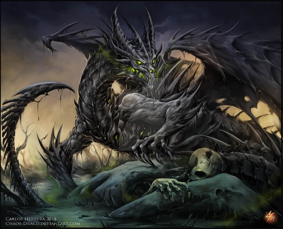 Necrotic Dragon by Chaos-Draco