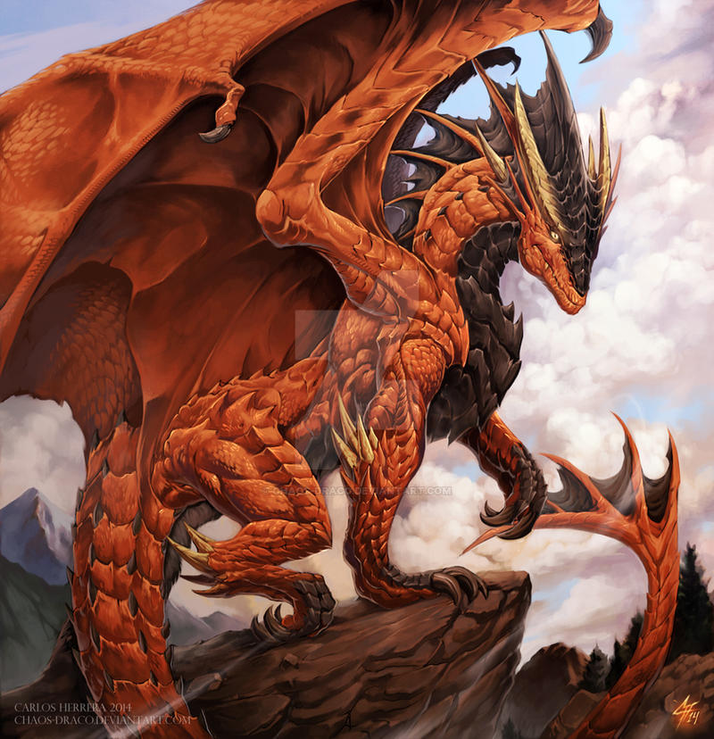 Daeron the Red dragon by Chaos-Draco on DeviantArt