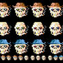 Pixel Smoking Skulls