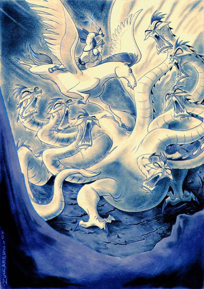 images Hercules Vs Hydra Art hercules vs hydra by zuccarello on