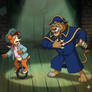 Reenact the scene from Mighty Mouse