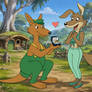 Splodge and Daisy Dingo with a Wedding Ring