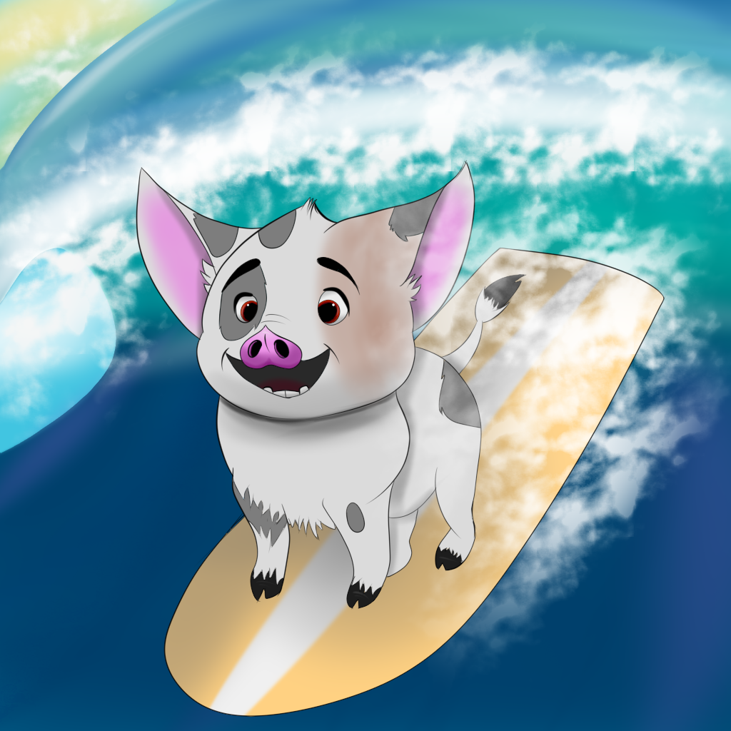 Moana Surfing Pig By Zomgkitty42 On Deviantart Moana Surfing Pig By Zomgkitty42 On Deviantart