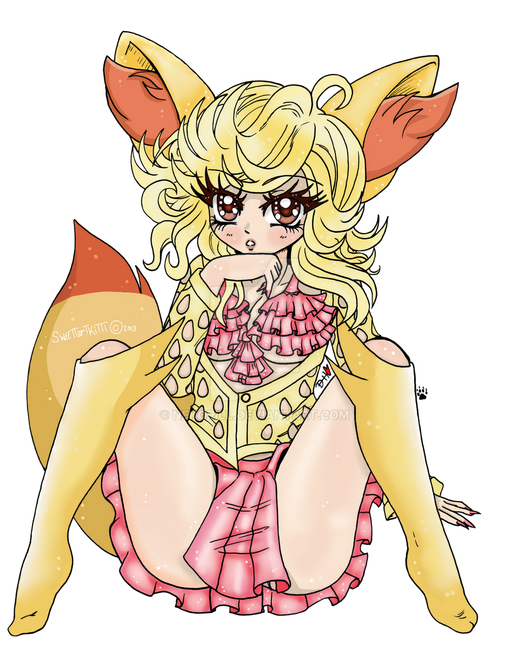 SugarCandyPanic OC art Fennekin