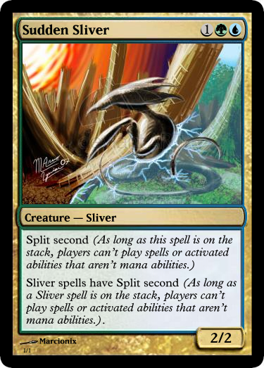 Custom Magic Card Sudden Sliver