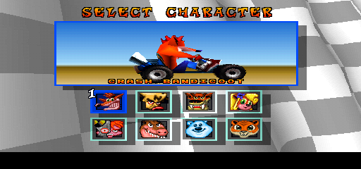 Crash Team Racing Select Character Beta by BetzabeNaranja on DeviantArt