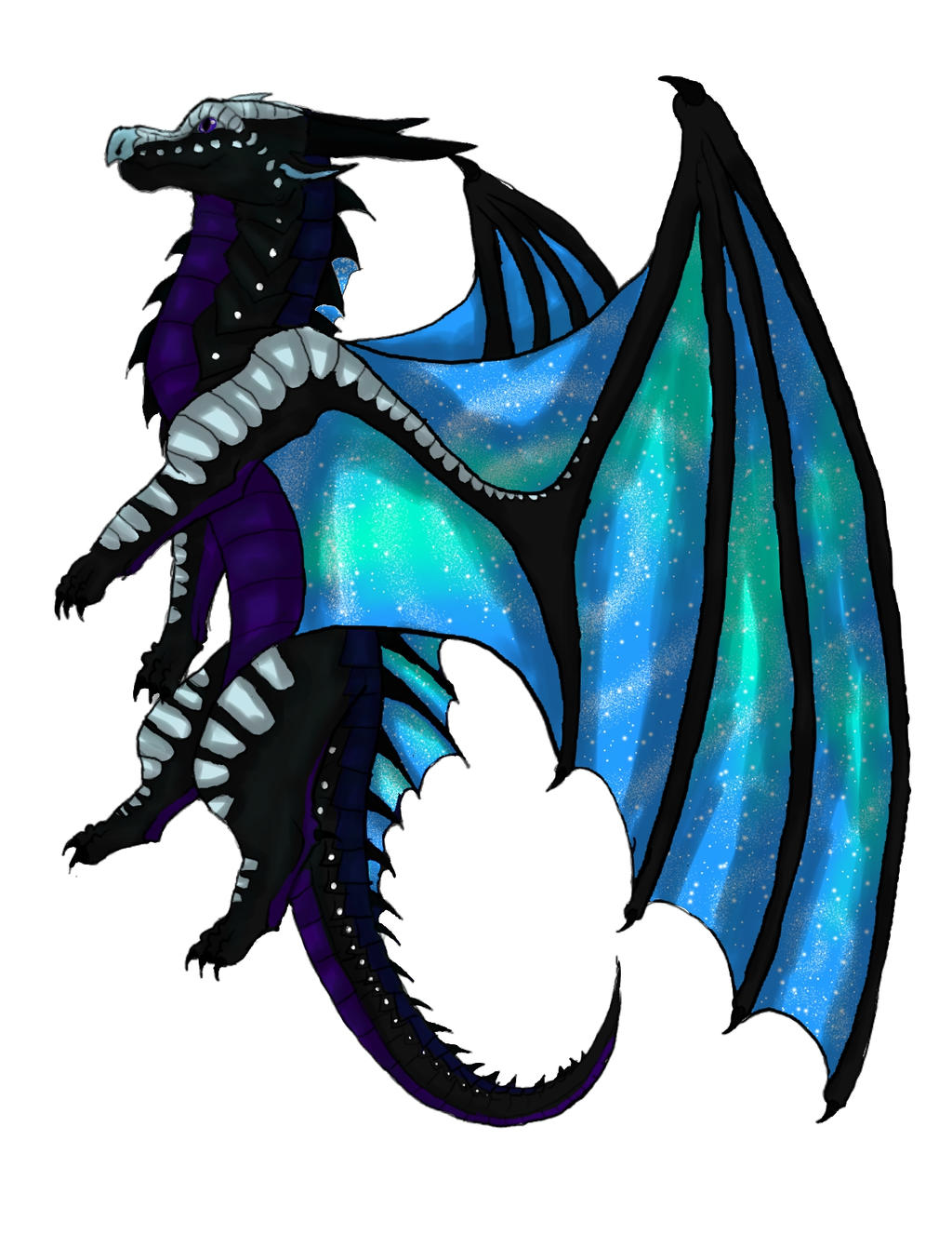 Commission WoF dragon: Ink the Nightwing Seawing by BloodStainedClaws1 ...