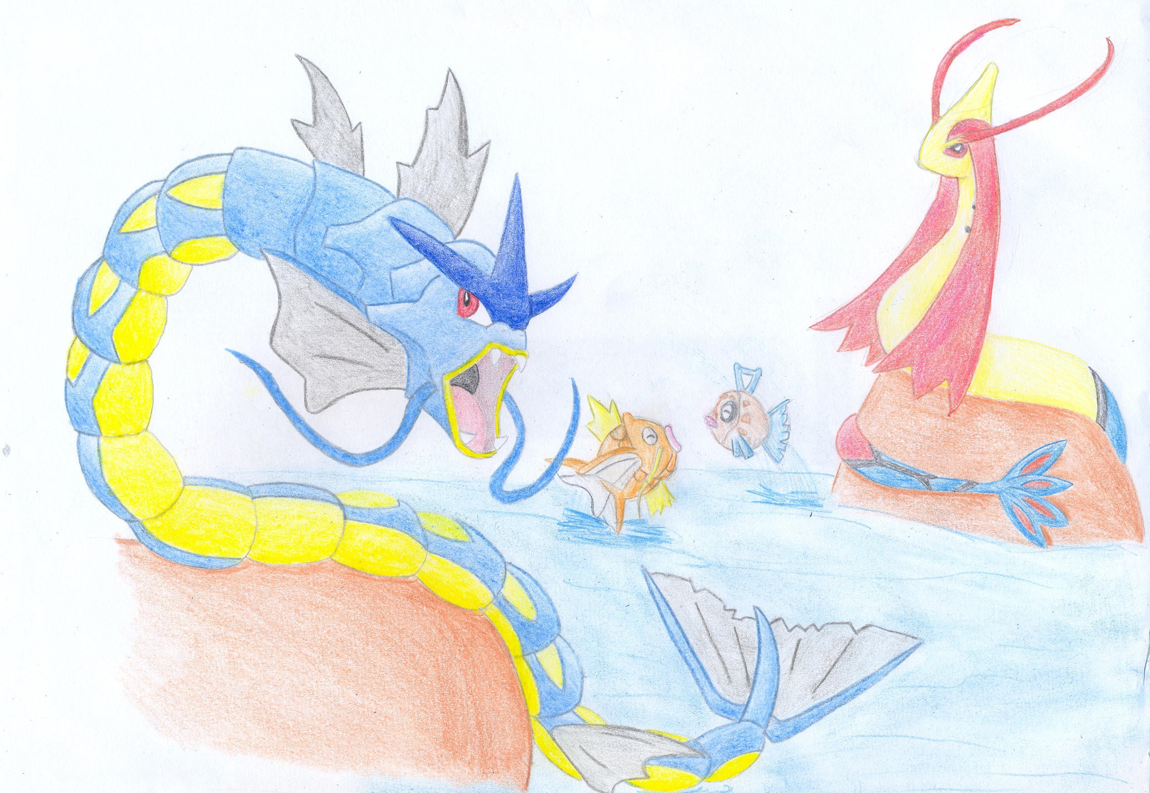 Magikarp-Feebas and both evolu