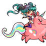 Succubus riding a ponycorn