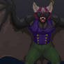 Muscle vampire bat villain Johnny Drac, stylized