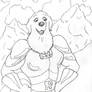 Pencil sketch: Belle the Great Pyrenees Road Rover