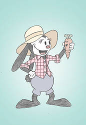 Pencil sketch: Judy Hopps the Lucky Rabbit, color