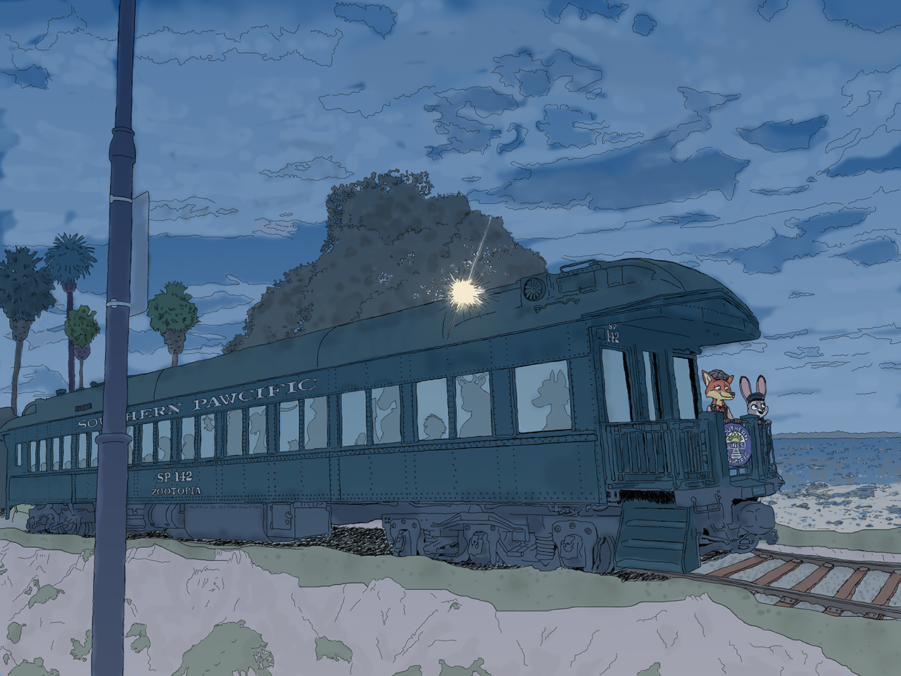 Zootopia: Nick and Judy's old-timey train ride by animagusurreal on ...