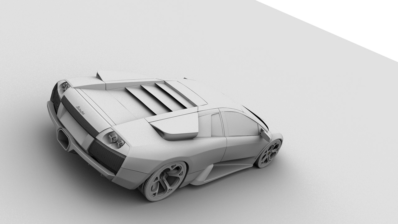 Lamborghini Murcielago rear 3D