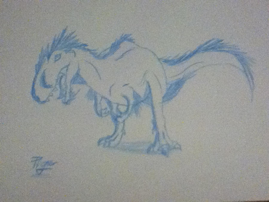 Winter Allosaurus dump sketch 5