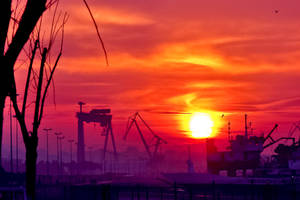 Sunrise at the Shipyard