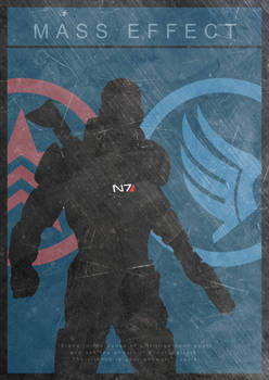 Mass Effect Minimalist Fan Art poster