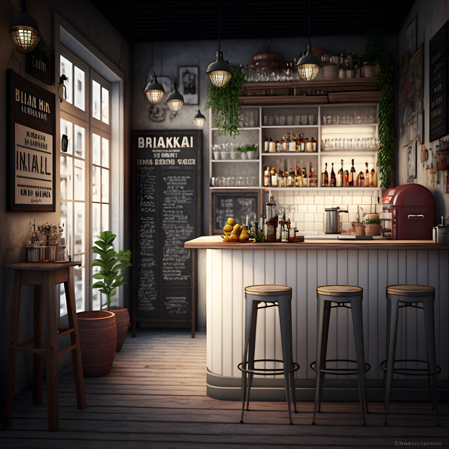 Bar counter design idea by AndreaPilotti on DeviantArt