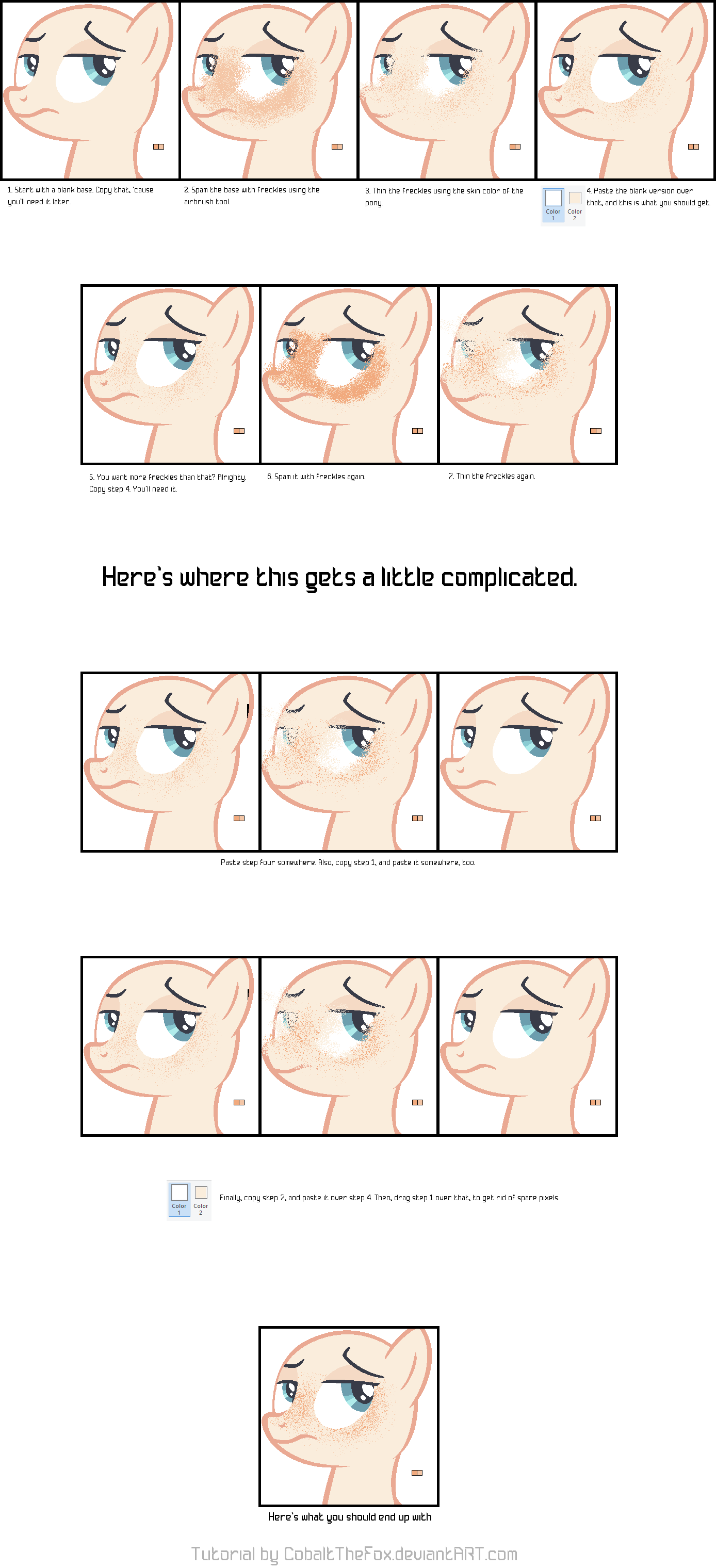 Frekcles Tutorial Drawings Freckles Tutorial by CobaltTheFox on DeviantArt