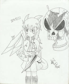 Angry Dragon Girl and Stupid Skull