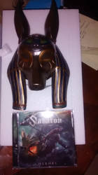 Anubis wall mask and my Sabaton CD.