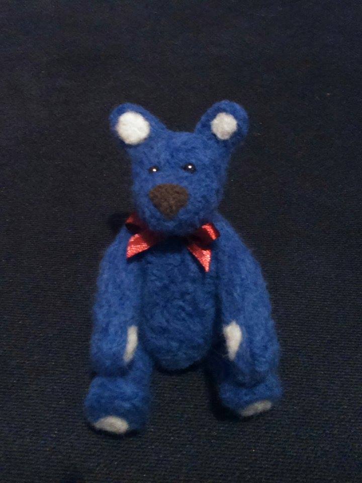 Needle felted teddy bear