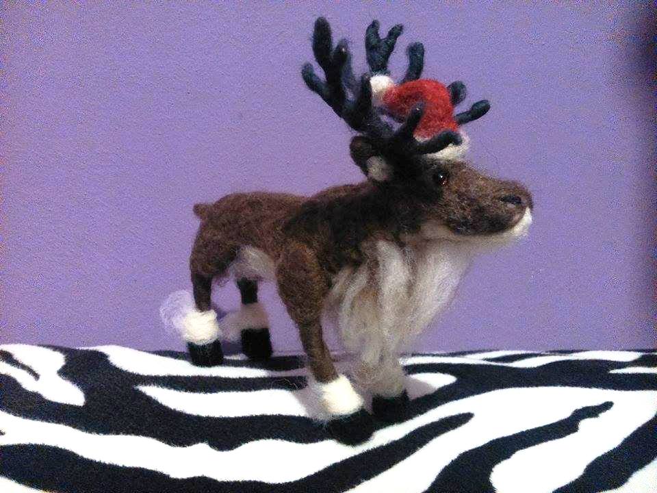 Needlefelted reindeer