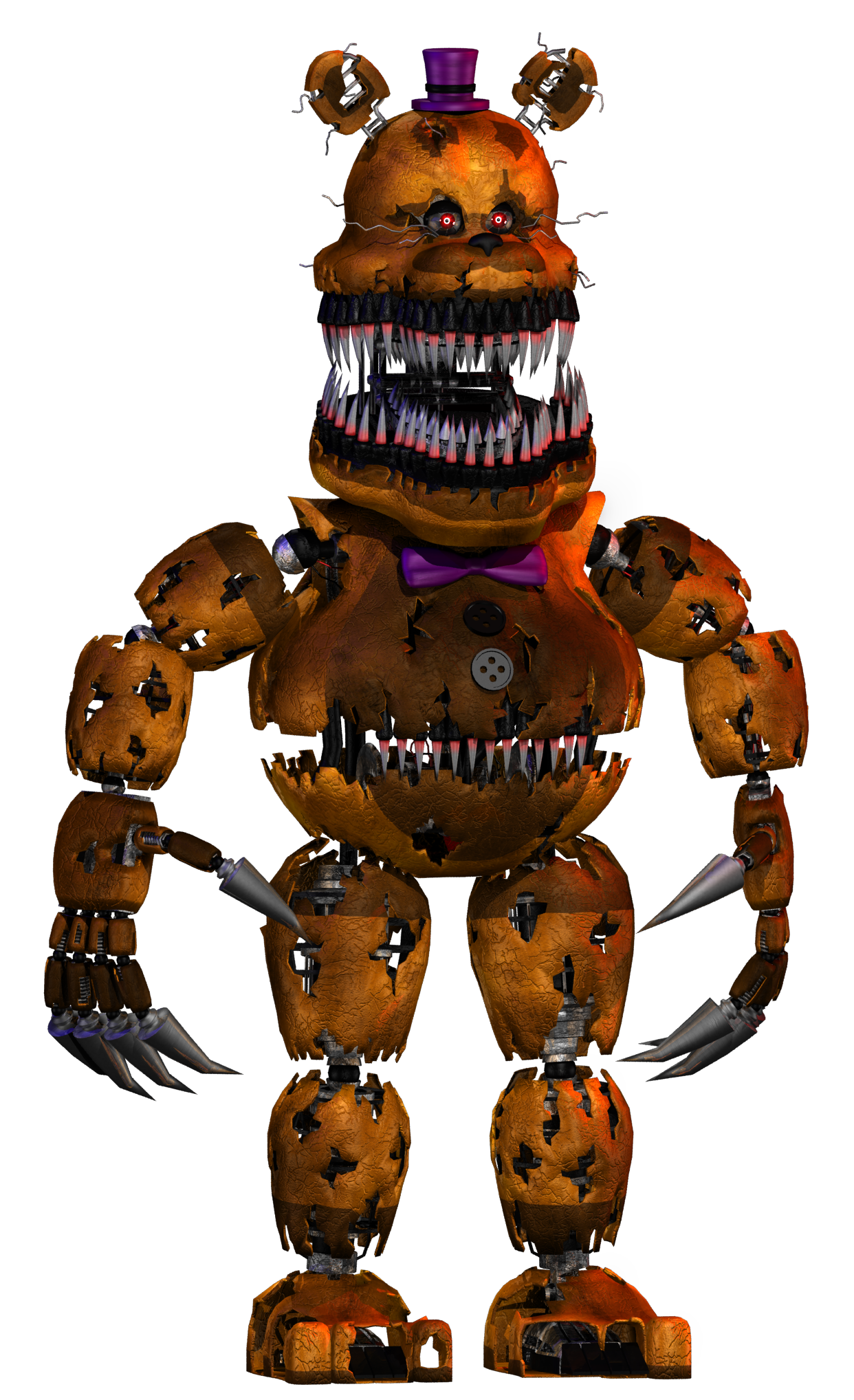 Nightmare Fredbear Head Transparent by YinyangGio1987 on DeviantArt