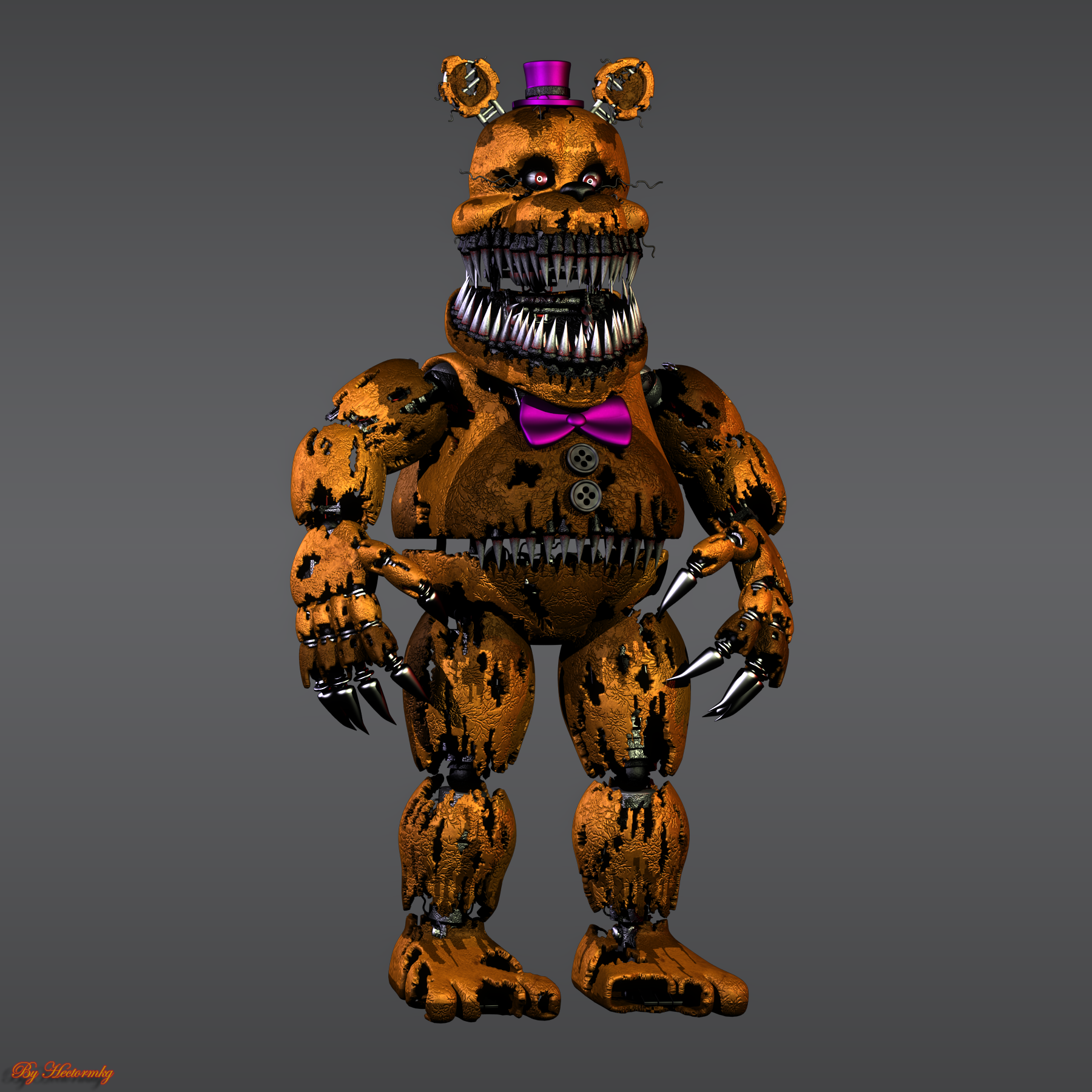 Nightmare Fredbear by HectorMKG on DeviantArt